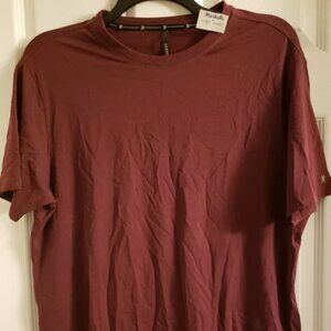 Kenneth Cole Active Men Core Collection T-shirt Short Sleeve Crew Burgundy Large